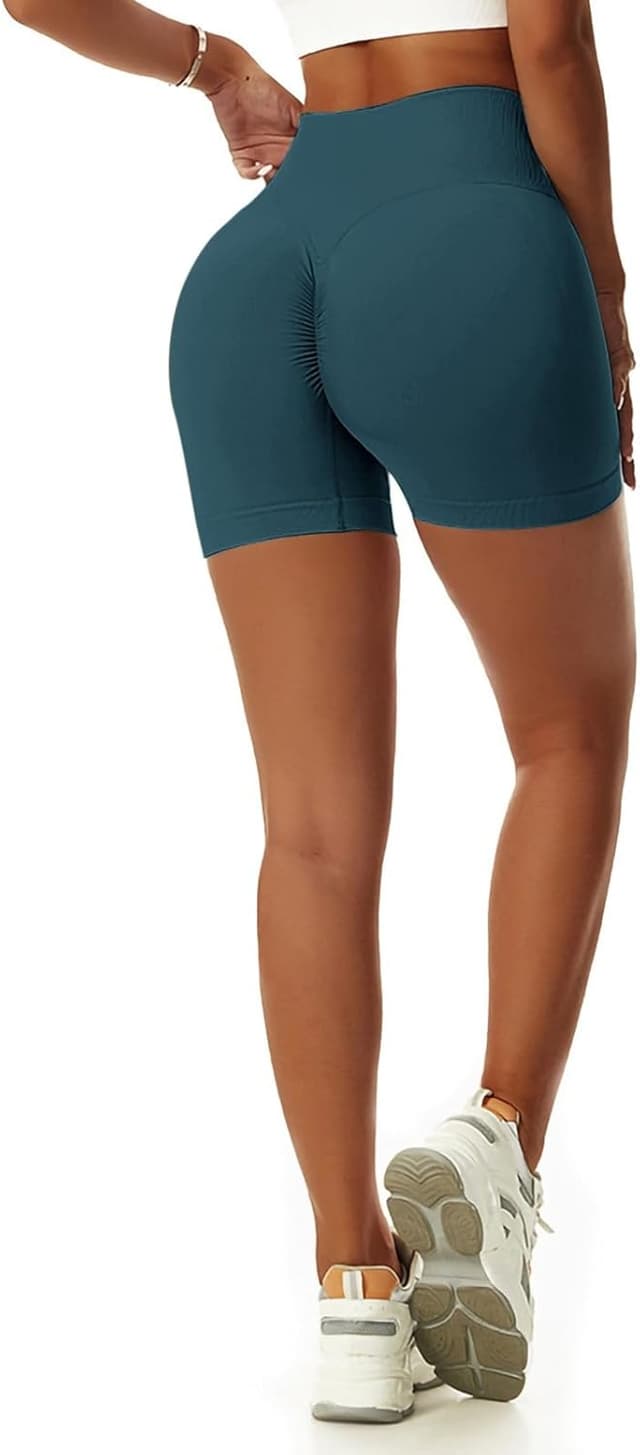 Detalle de Vertvie Damen Gym Shorts V Cross Stretch Push Up – High Waist, nahtlos & 4-Wege-Stretch für Workout, Yoga & Alltag