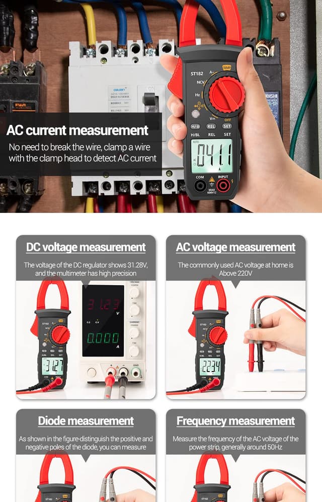 Detalle 2 de Digital clamp meter for AC current, AC/DC voltage