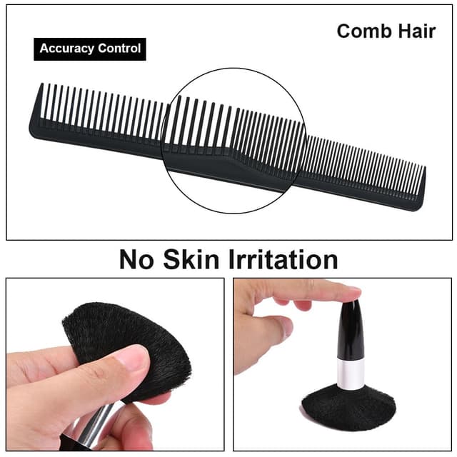 Detalle 2 de LOPHE Haarschnitt Friseurumhang mit Nylon, Hals-Staubbürste und Stylingkamm (115 × 145 cm)