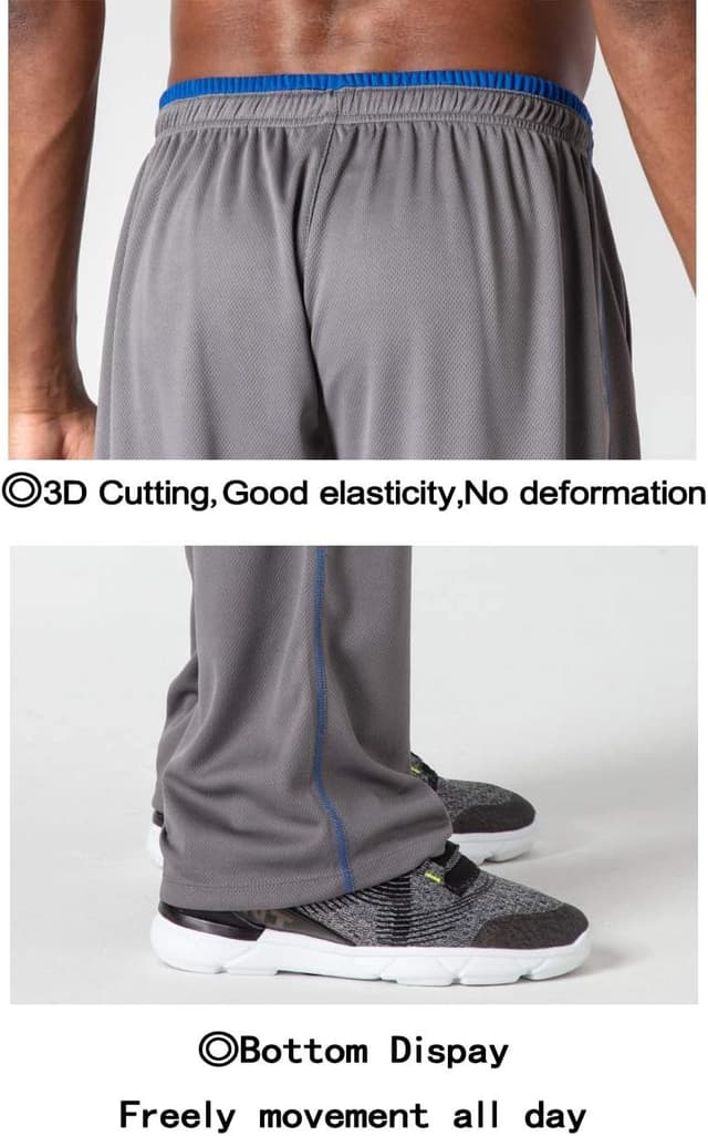 Detalle de KEFITEVD Herren leichte Jogginghose mit Zip-Taschen und Meshgewebe – atmungsaktiv & schnelltrocknend