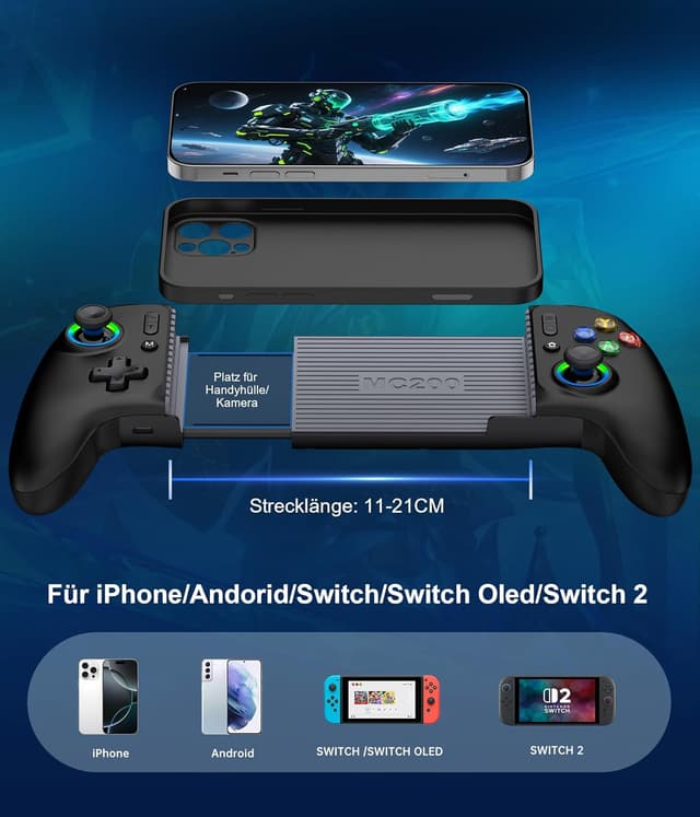 Thumbnail 4 de Elegamefy Handy Controller mit RGB 15h Akkulaufzeit