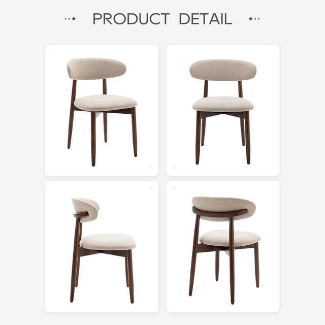 Thumbnail 3 de COLAMY Modern Dining Chairs Set Upholstered 4