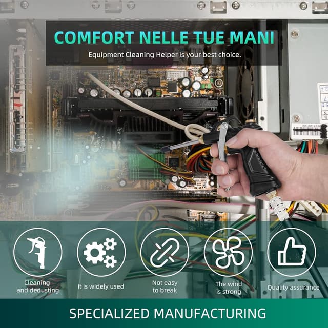 Thumbnail 4 de Air Blow Gun with 3 Extensions 6 Seals