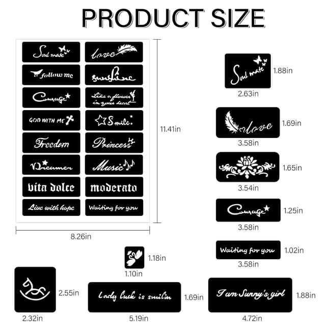 Detalle 2 de Razet Tattoo Schablonen 117 Vorlagen