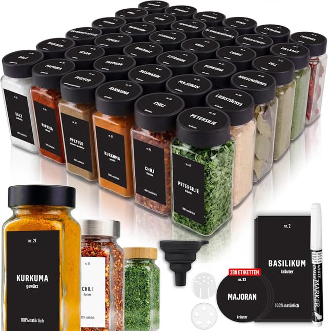 Detalle de Deco haus Gewürzgläser 36er Set
