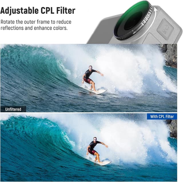 Detalle de Adjustable CPL Filter for Action 5 Pro