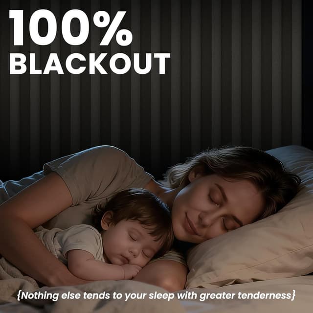 Thumbnail 3 de AJAZZ 100% Blackout Accordion Door Curtain 98"x106"