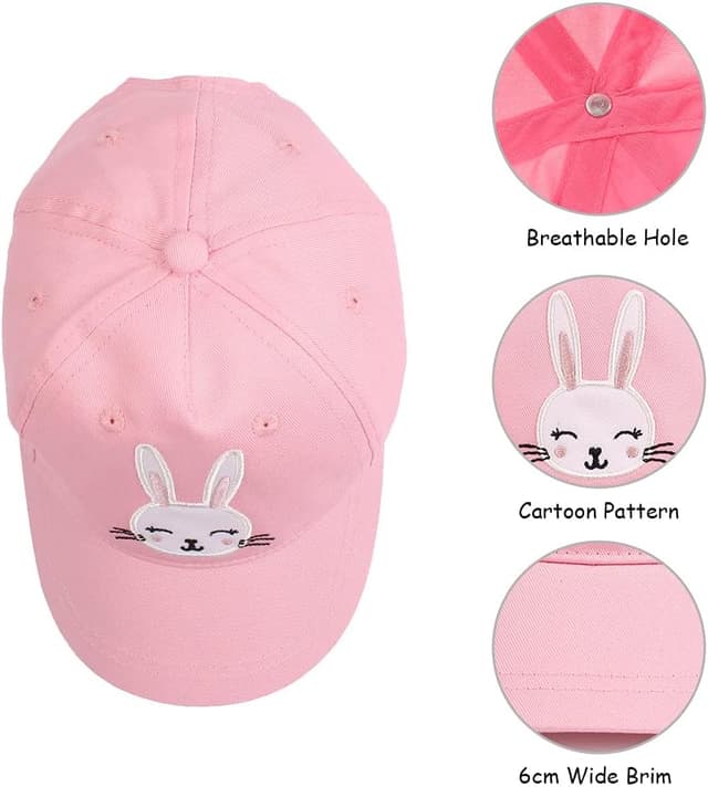 Detalle de XIAOHAWANG Unisex Sommermütze Kinder Cap mit Schirm und UV-Schutz (Basecap, verstellbar)