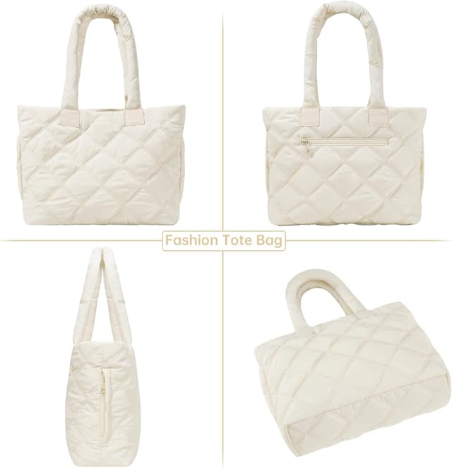 Thumbnail 6 de Soewten puffer tote bag for women with padded 15.6-inch laptop compartment