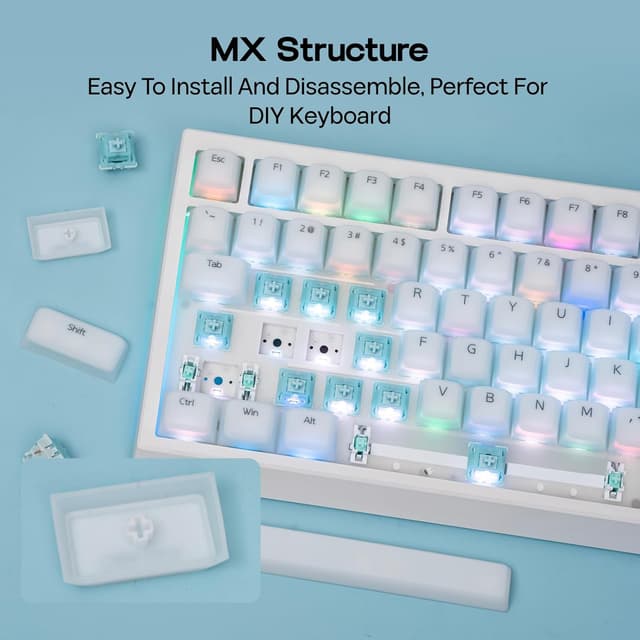 Thumbnail 6 de EPOMAKER AegisSil Silicone Cherry Keycap Set 113