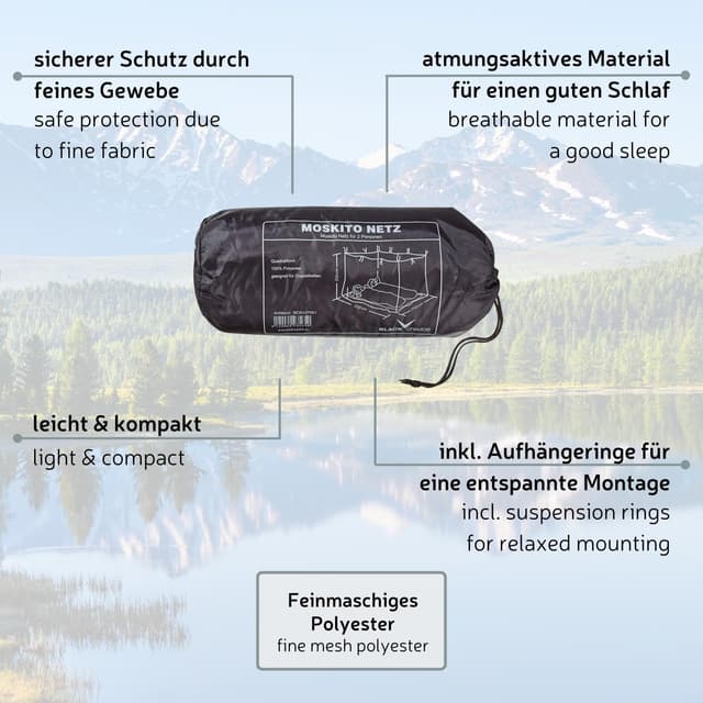 Detalle 2 de Black Crevice BCR137001 Mosquitero para cama matrimonial