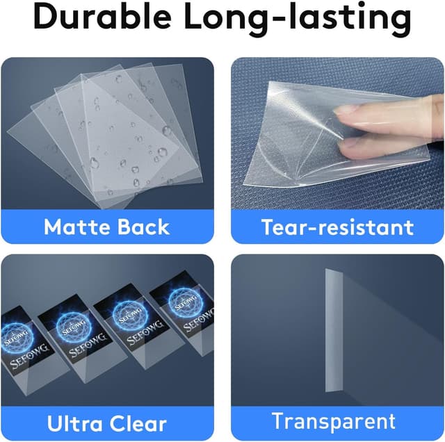 Detalle 2 de 1200-Count Matte Clear Card Sleeves (66 x 91mm) for MTG, TCG, and Trading Cards