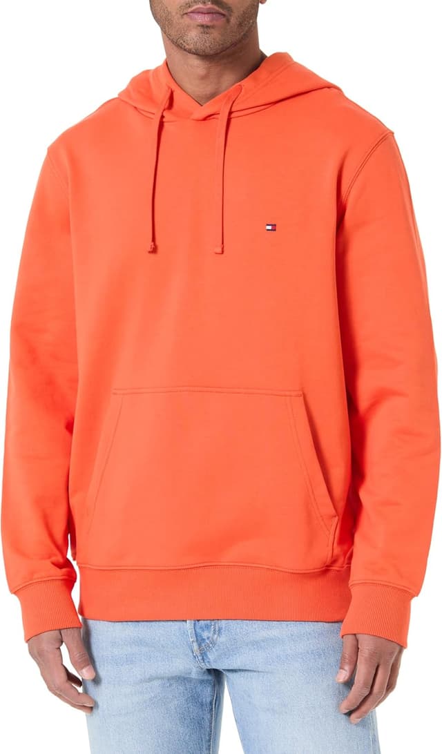 Detalle de Tommy Hilfiger Essential Terry Hoody MW0MW37235 felpa con cappuccio da uomo