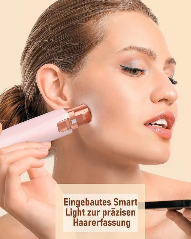 Detalle 2 de iFanzeTech Augenbrauenrasierer 2-in-1 Rosa