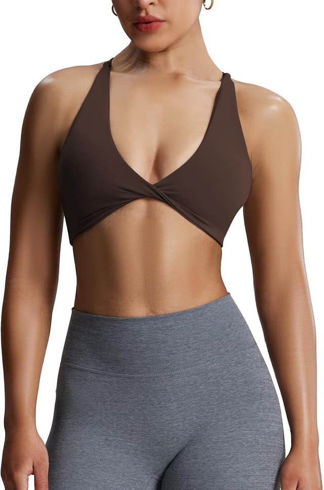 Detalle de Aoxjox Sienna Twist Sports Bra (Workout, Yoga & Running) for Women