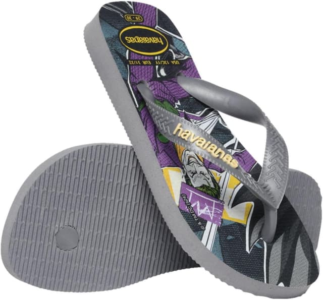 Detalle de Havaianas Kids Top Herois DC infradito unisex per bambini e ragazzi, grigio acciaio
