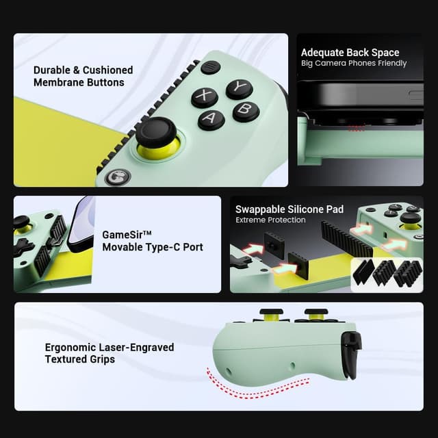 Detalle 2 de GameSir X5 Lite Type‑C mobile gaming controller for Android & compatible iPhone/iPad sizes
