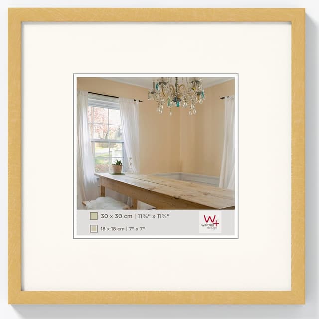 Detalle de Walther Design Cadre photo noir en bois 20 x 20 cm Peppers (BP020B)