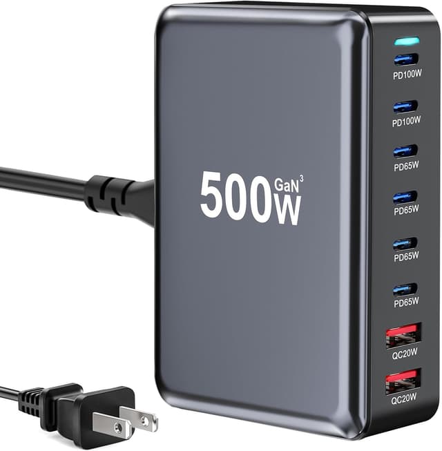Detalle de 500W USB C Fast Charger Block