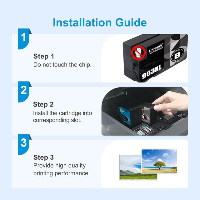 Detalle 1 de Uniwork 963 XL Druckerpatronen 4er-Pack