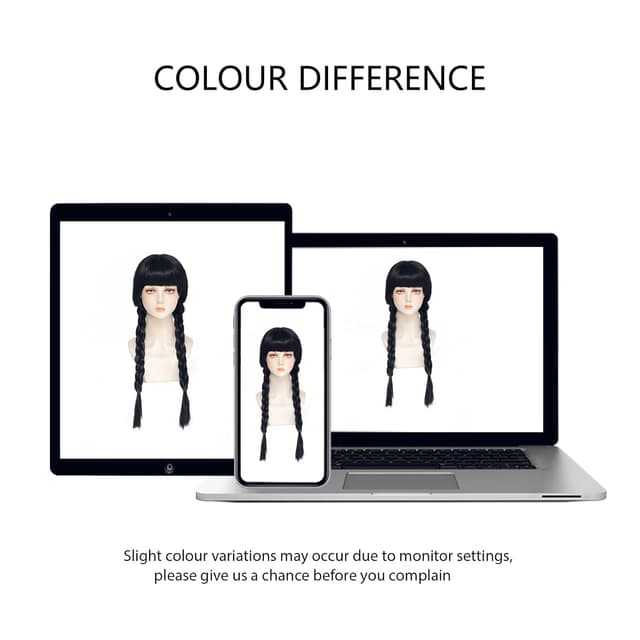 Detalle 2 de 26 Zoll geflochtene Perücke für Halloween