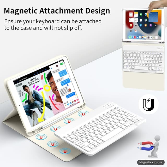 Detalle 2 de JKSML Tastatur Hülle für iPad 10,2 Zoll