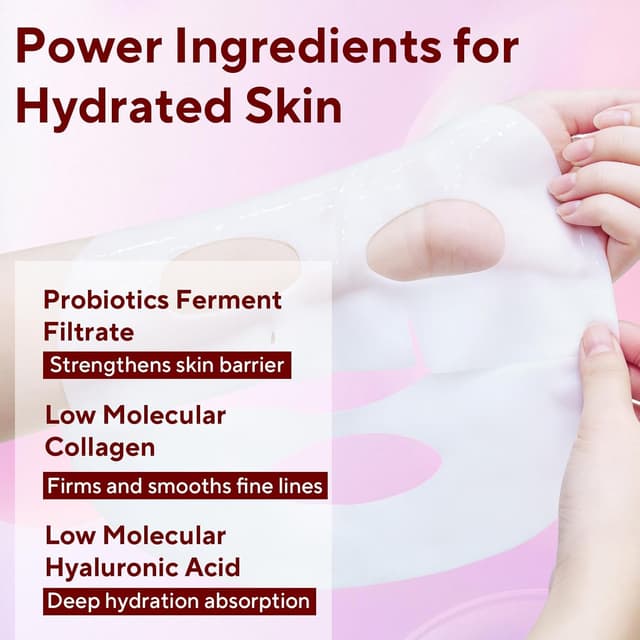 Detalle de Nityrliv Collagen Face Mask (4-Pack) Bio-Collagen Deep Hydration Overnight Sheet Masks