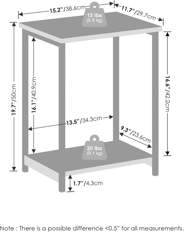 Detalle de Furinno SIMPLISTIC comodino 2 livelli