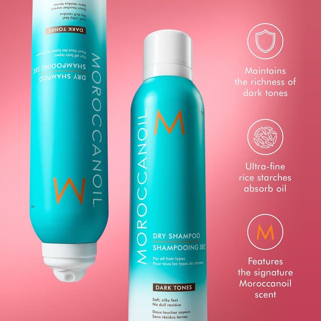 Detalle de Moroccanoil Shampooing Sec Dark Tones, Classique Volume (62 ml)