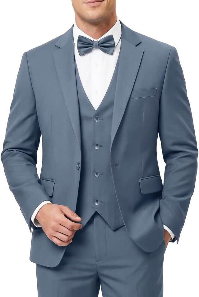 Imagen de 3-Piece Slim Fit Men's Suit Set en OfertitasTOP