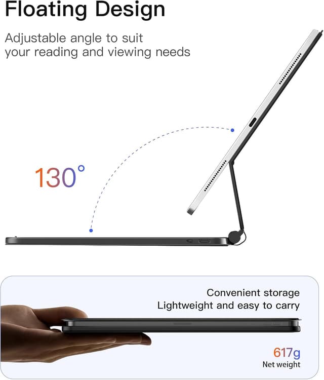 Detalle de Inateck KB09119-10 magnetic keyboard case 11in trackpad