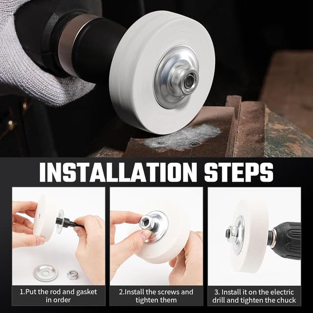 Detalle de Grinding wheel adapter 75mm for drill