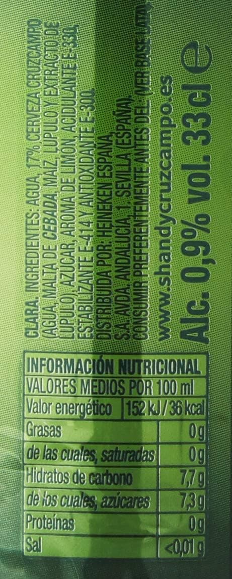 Thumbnail 5 de Cruzcampo Shandy Limón Pack Lata 24x33cl 🍋