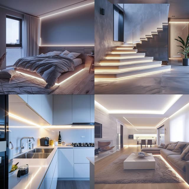 Thumbnail 6 de ACELUMO COB LED Streifen 3 m mit Dimmer, 4000K Naturweiß (CRI 92+, 8 mm breit)