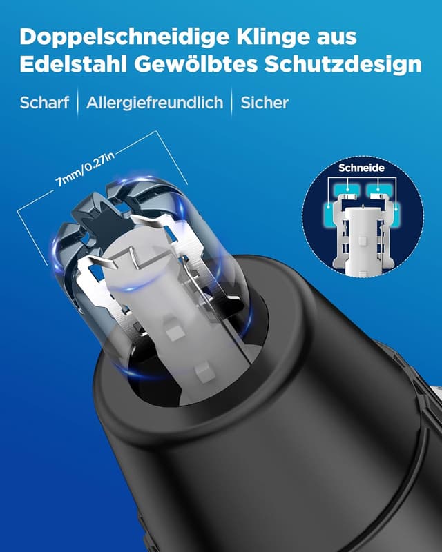 Detalle 2 de Nasenhaartrimmer 3 in 1 mit LED Akku