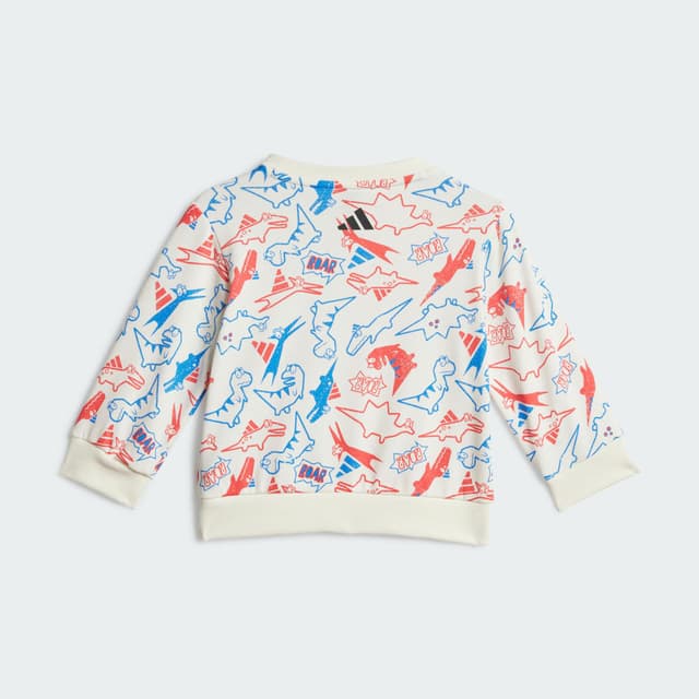 Detalle de Chándal de felpa Seasonal Essentials Adiraptor Adidas en color blanco