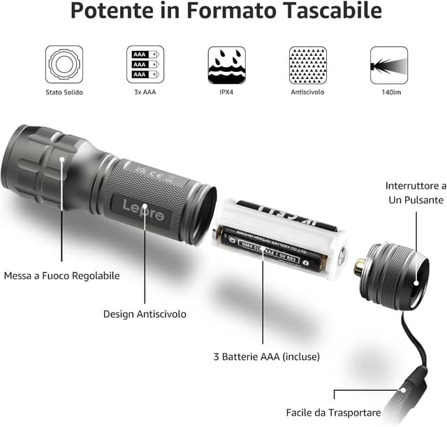 Thumbnail 4 de Lighting EVER LE1000 Torcia LED 10,9 cm