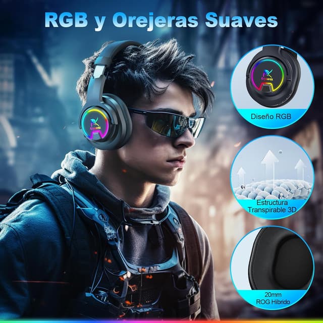 Thumbnail 6 de Krysenix PG3 2,4 GHz Cascos Gaming 48h