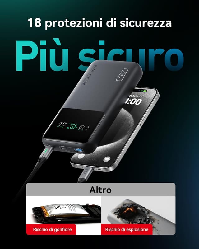 Detalle 2 de INIU Power Bank 27000mAh caricatore portatile 🔌