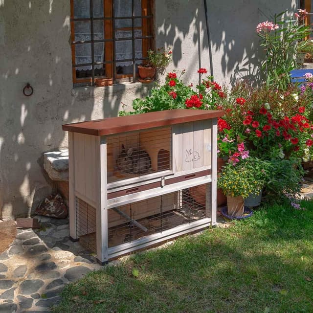 Detalle 2 de Ferplast Clapier Ranch 100 Basic en bois FSC 🐰