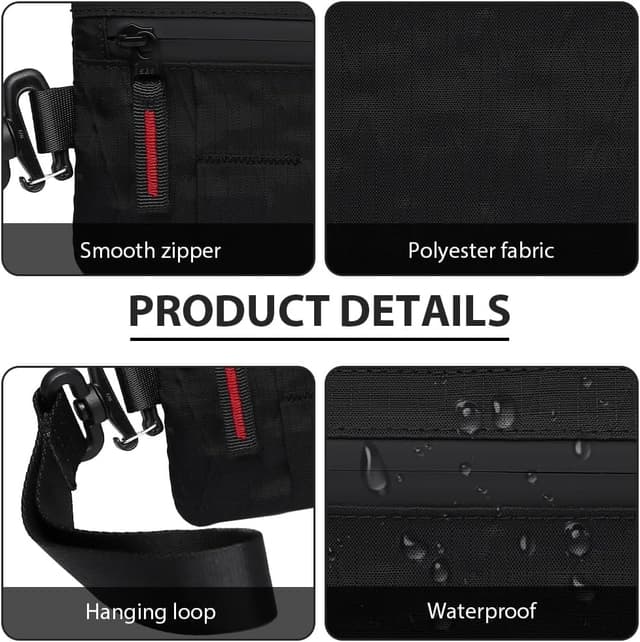 Thumbnail 3 de DiULi Carteras RFID Antirrobo Grande negro 🎒