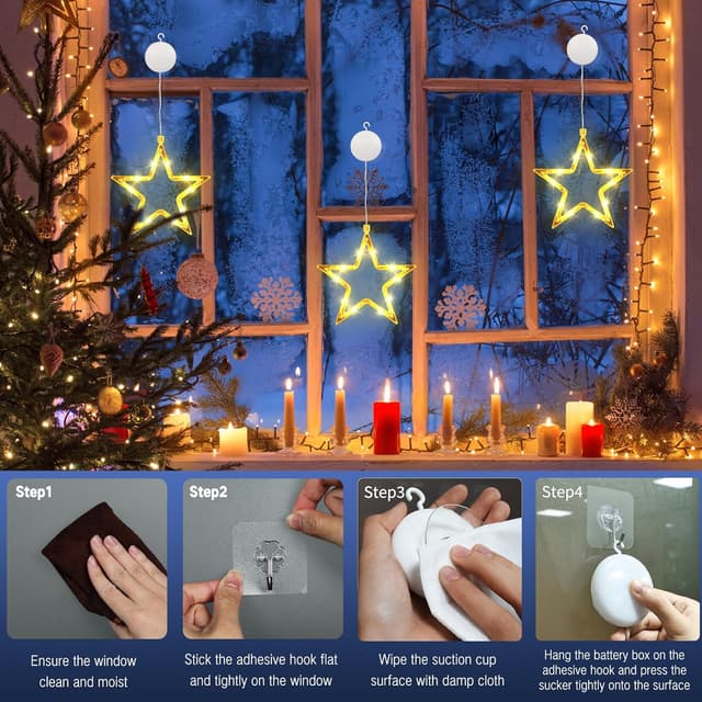 Thumbnail 5 de BrizLabs Luces de Estrella LED ⭐️ Decoración Exterior y Navidad