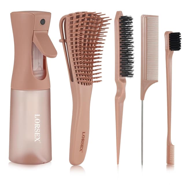 Detalle de LORSEX Haarbürste Set für Afro Haare 200 ml