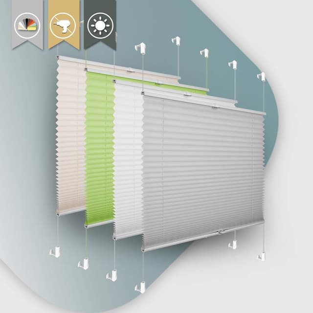 Imagen de Plissee Klemmfix 35x100 cm Hellgrau 📐 en OfertitasTOP