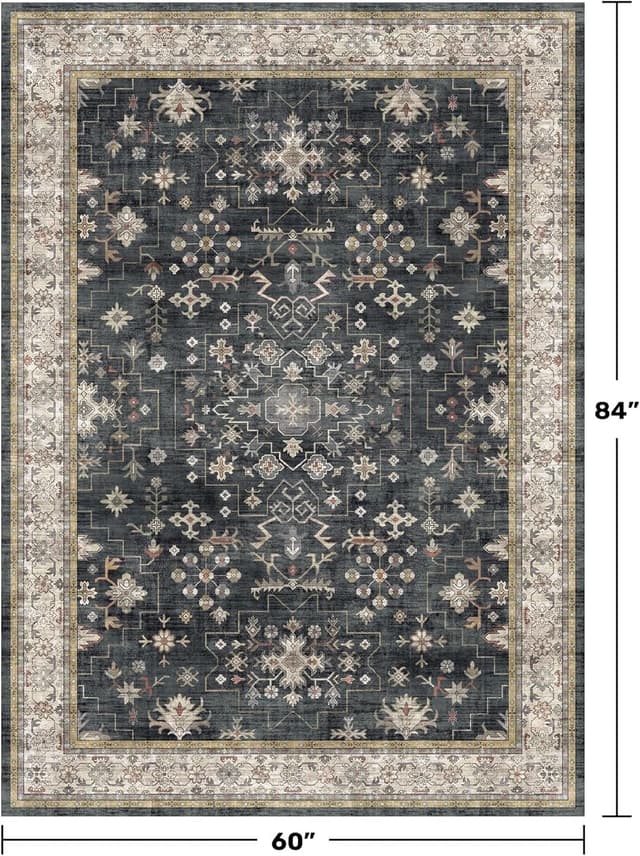 Thumbnail 1 de Hazo Haus Vintage Boho Rug 5 x 7 in