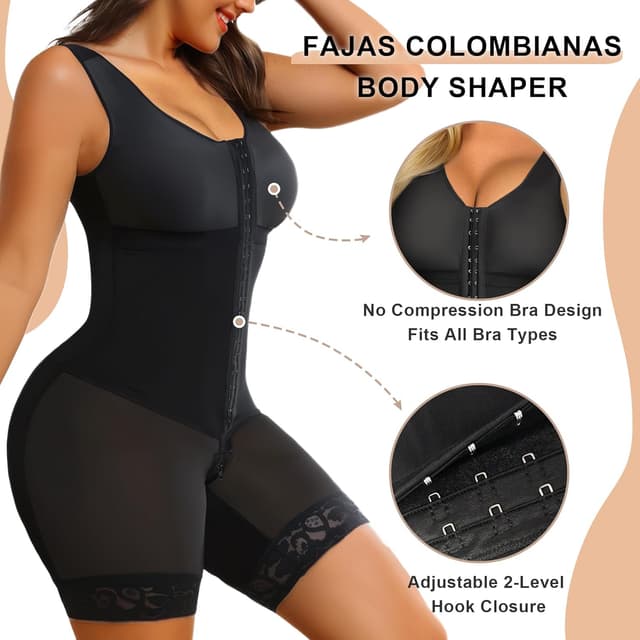 Detalle de SHAPERX Women's Fajas Colombianas Tummy Control Shapewear Bodysuit