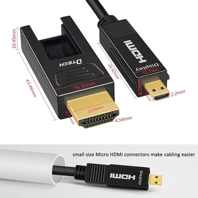 Detalle de DTech 15m 4K HDMI Cable 60Hz 4:4:4