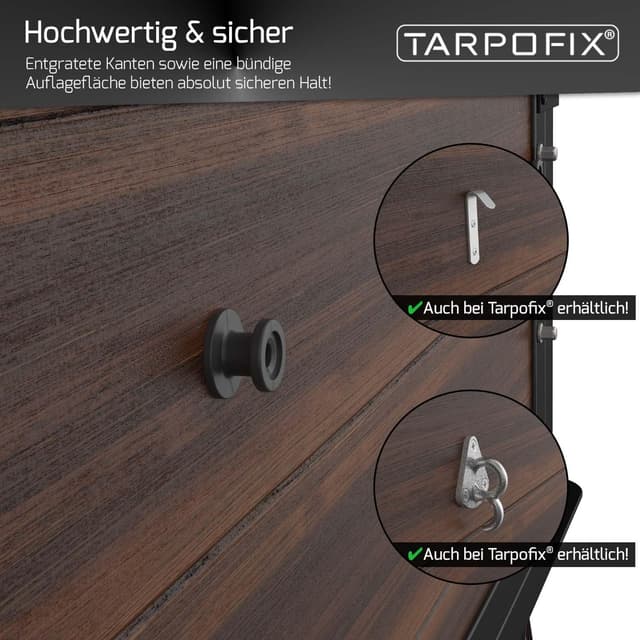 Thumbnail 3 de Tarpofix Planenhaken rund inkl Anhängernieten 20 Stück