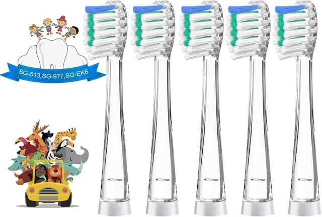 Thumbnail 6 de Kinder-Ersatzbürsten für Seago & Teeteck: 5er-Set kompatibel mit SG-513/SG-977/SG-2139 (ab 3 Jahren)