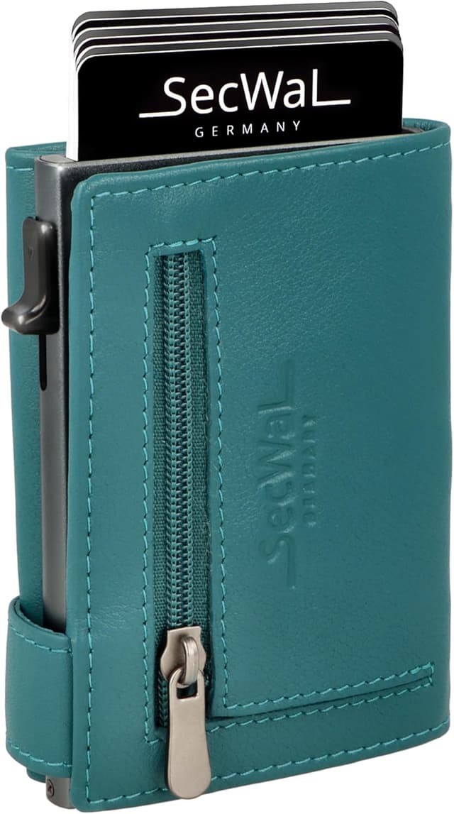 Detalle 1 de SecWal Mini-Geldbörse 9,5 cm Echtleder